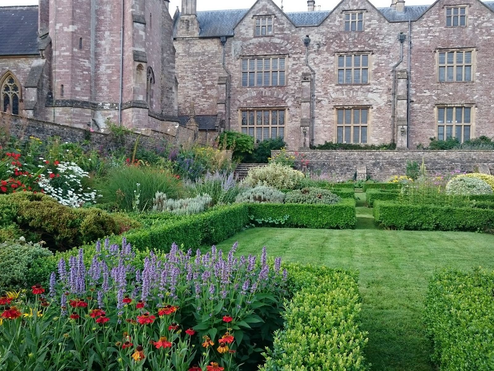 Victorian historic garden herbaceous border and parterre